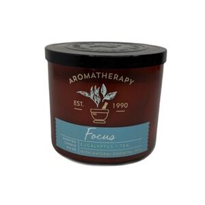 Bath & Body Works Aromatherapy Focus Eucalyptus Tea 3-Wick Candle 14.5oz RARE